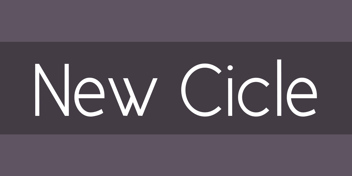 Шрифт New Cicle